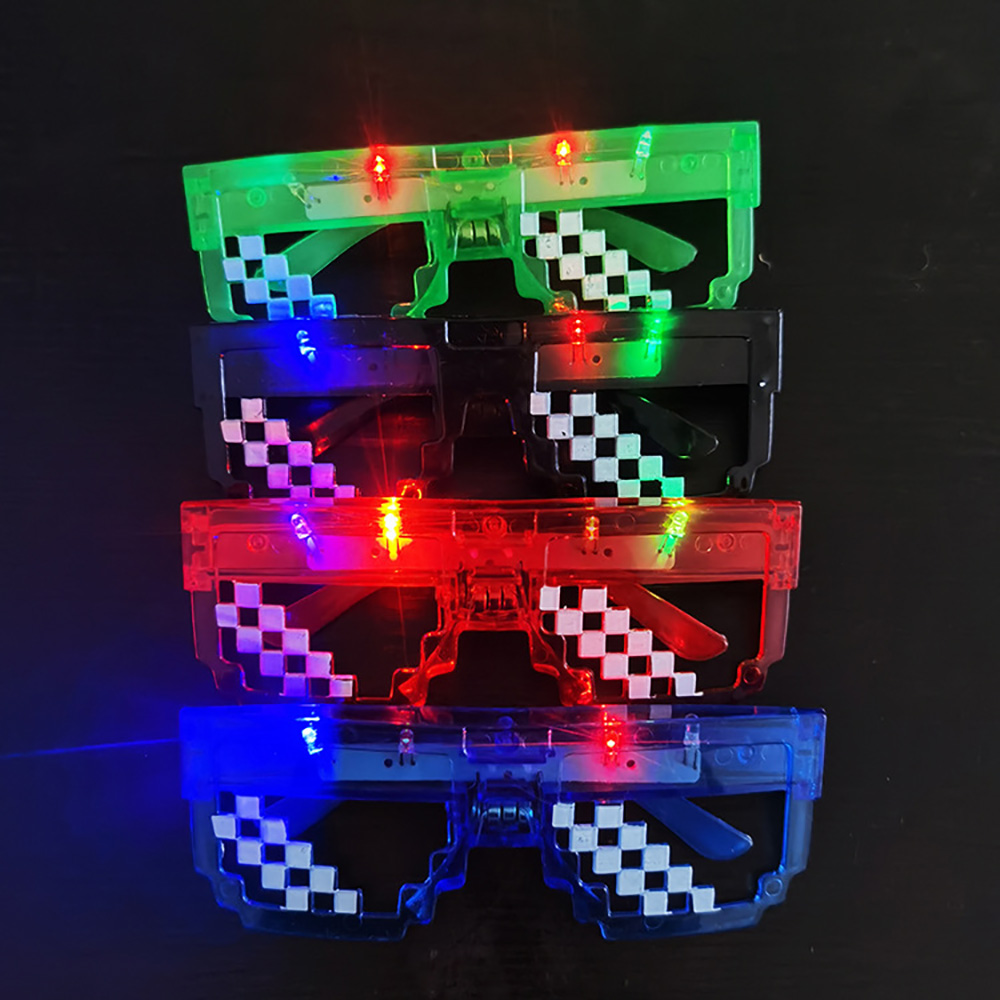 Wedding Supply In Bulk - 10/20/30 LED-Mosaik-Brille, leuchtende Sonnenbrille, Bulk-Neon-Glühen im