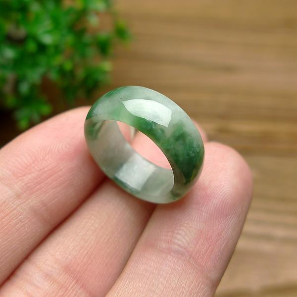 Wedding Zone - Grün Jade Ring Natürliche Edelstein Jadeit