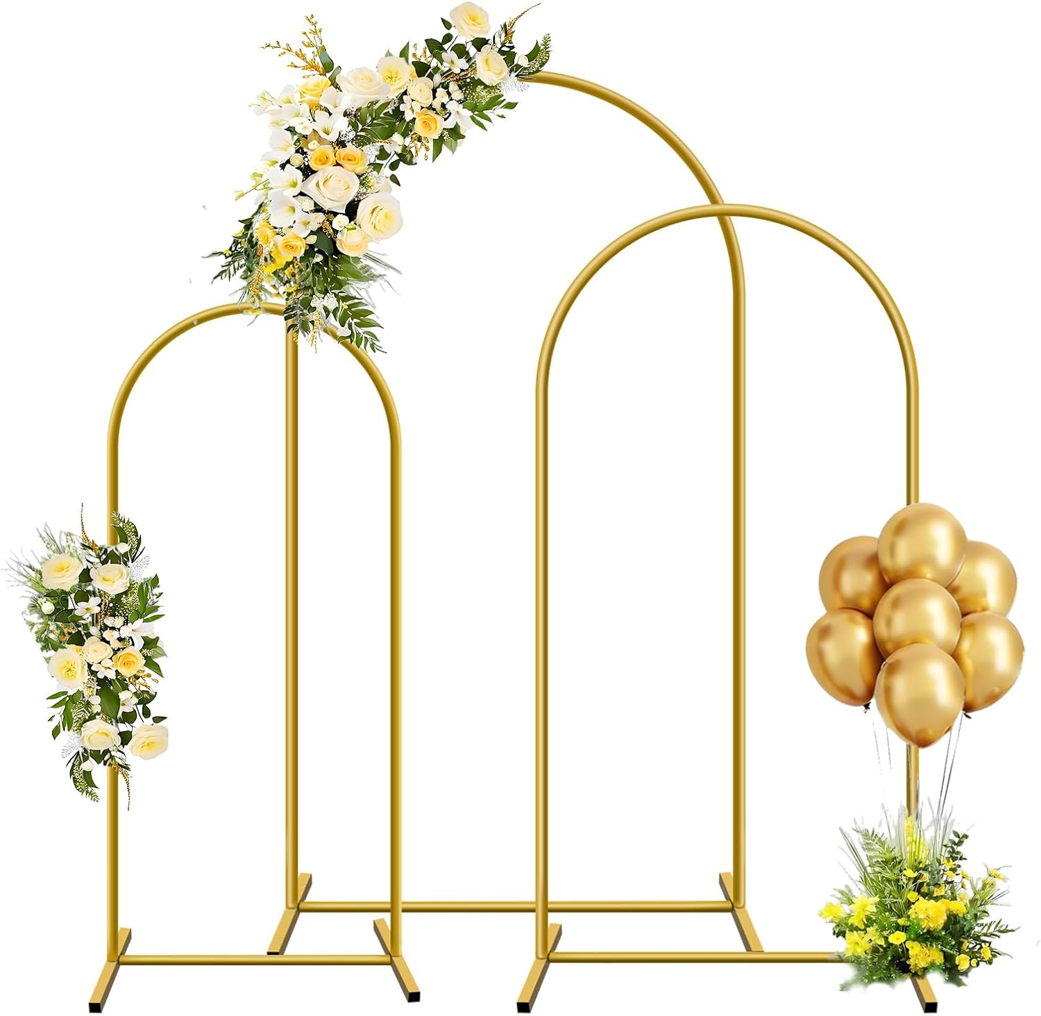 Wedding Balloon Arch - 1pc Gold Metall Bogen Hintergrund Stehen