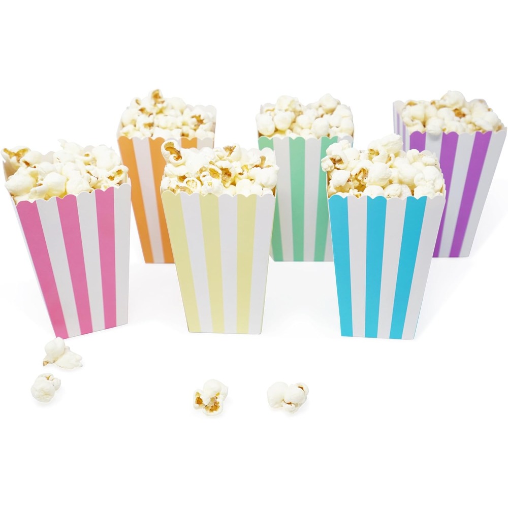 Wedding Favor Box - 24 Stück Mini-Popcorn- und Süßigkeiten-Leckerli-Boxen für