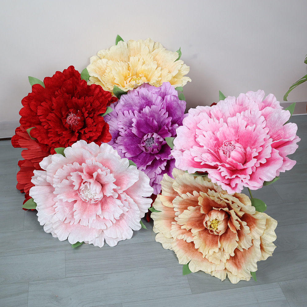 Wedding Supply In Bulk - 30-80cm Riesige Samt-Pfingstrosen Künstliche Seidenblumen für