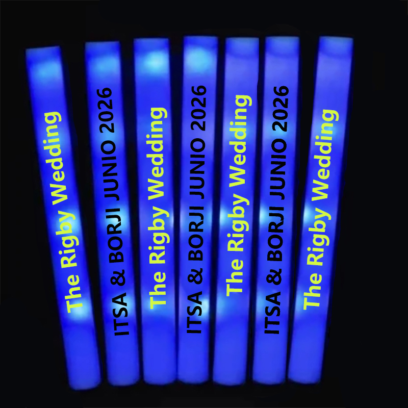 Wedding Supply In Bulk - 100/1000/5000 Stück LED-Leuchtstäbe, große blaue Leuchtschaumstoffstäbe,