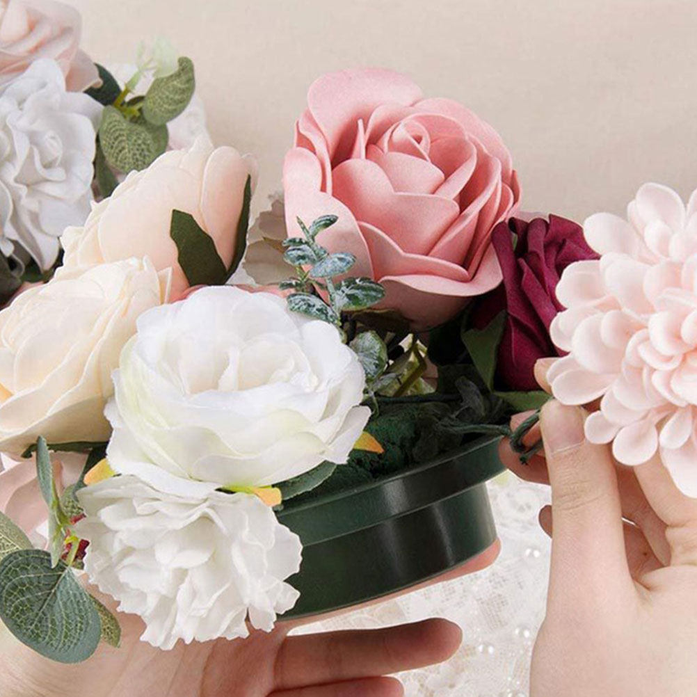 Wedding Floral Supply - 2 Stück Runde Blumenarrangement-Basen aus Blumenschaum,