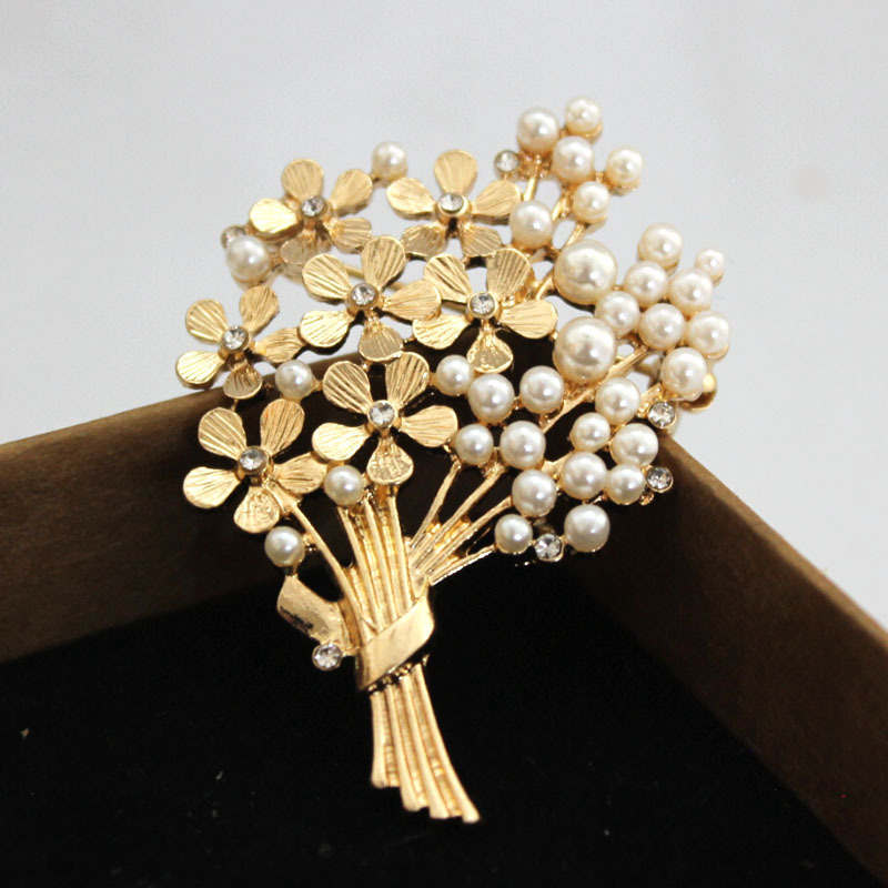 Damen Zarte Blumenstrauß Perle – Suit Supply Wedding Party Bewertung und Preis