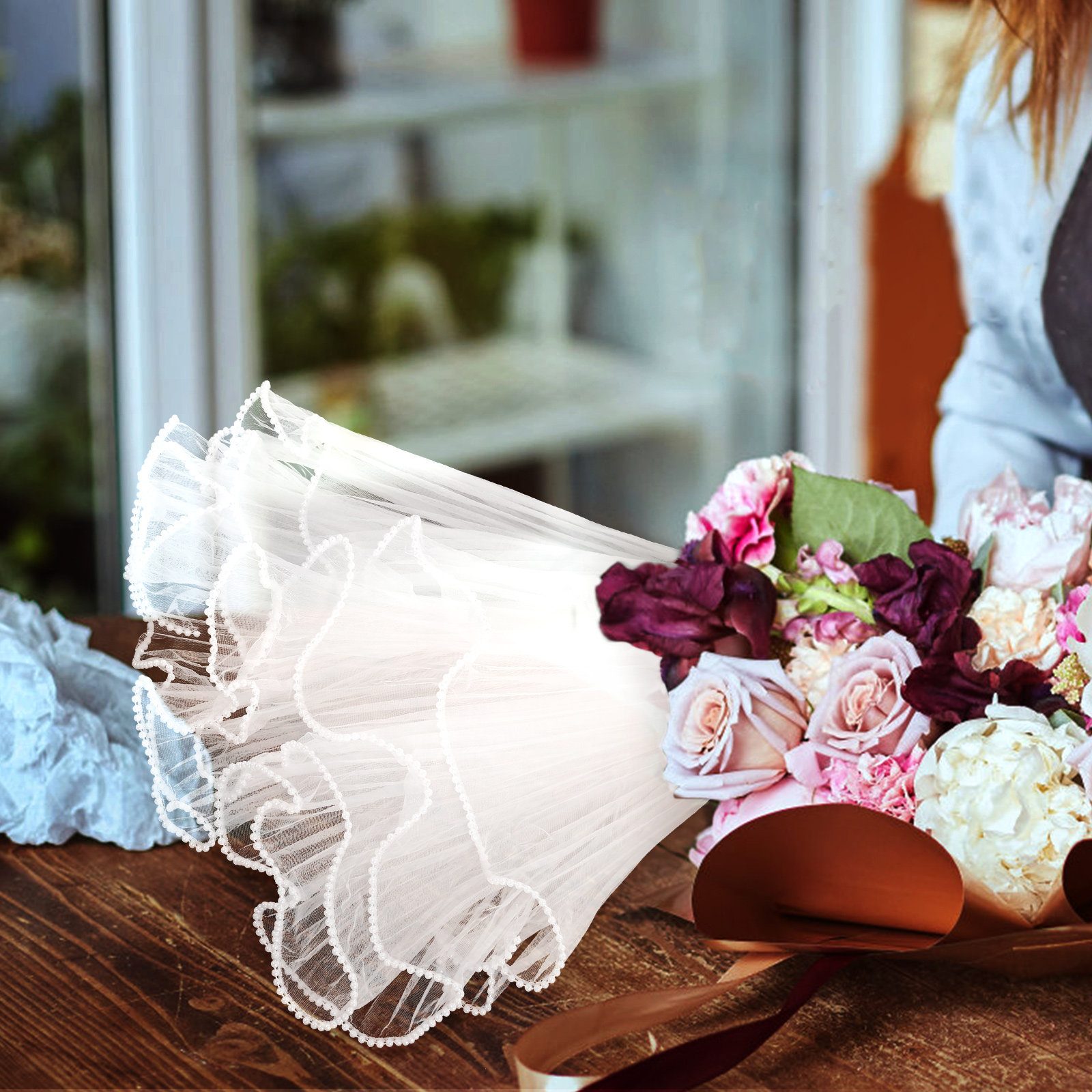 Perlen-Mesh-Blumenverpackungsn – Wedding Floral Supply Bewertung und Preis