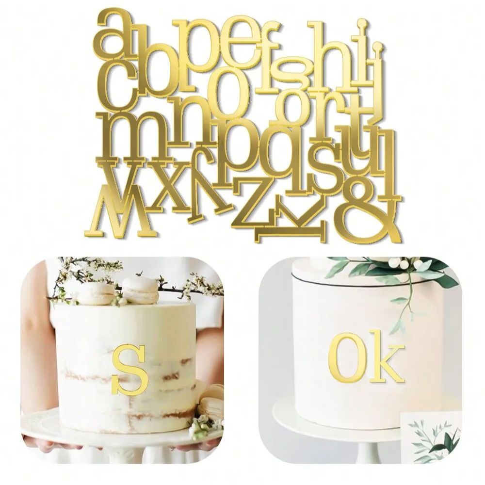1set Goldene Spiegel Acryl A-Z – Wedding Z Bewertung und Preis