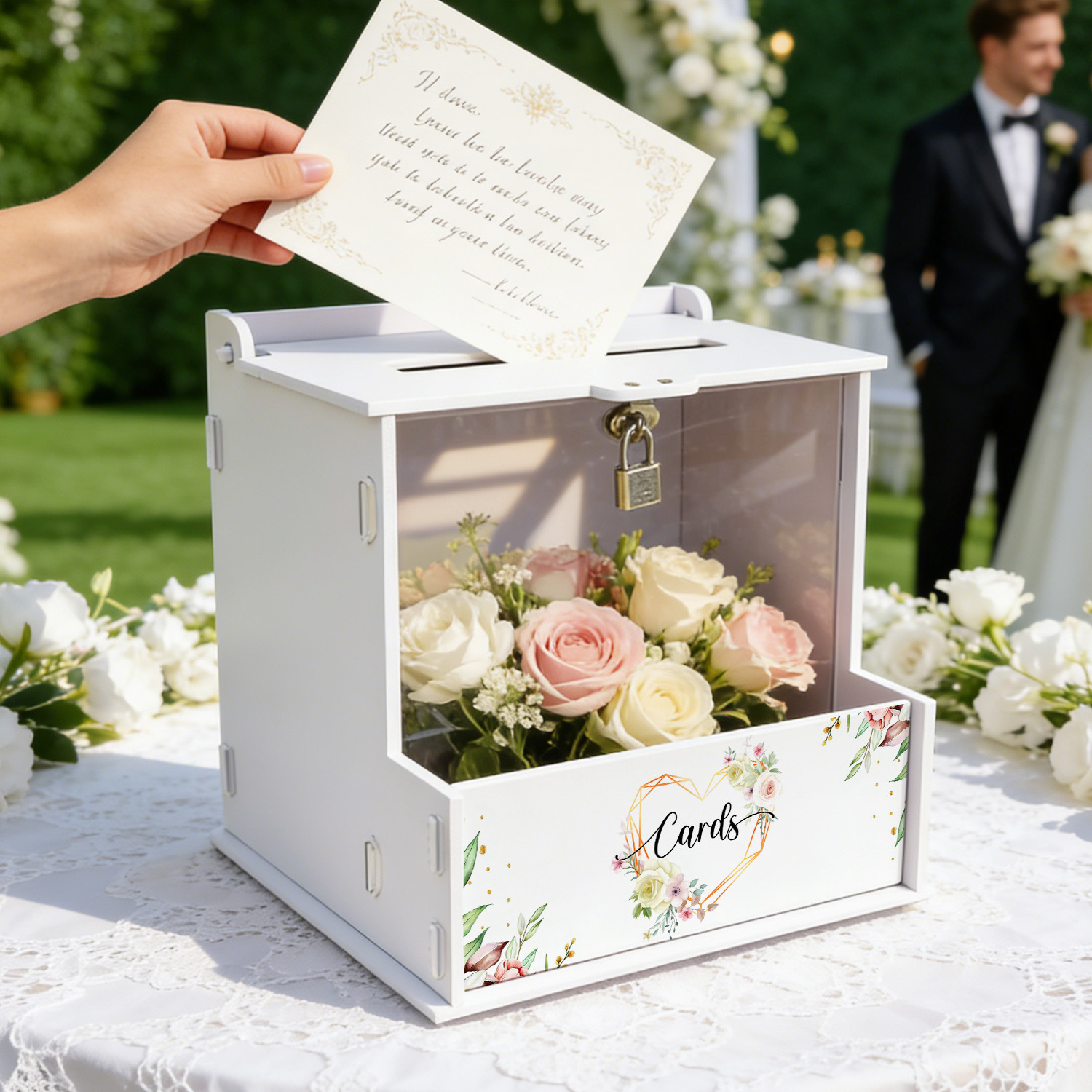 Weiße PVC-Hochzeitskartenboxen – Wedding Favor Box Bewertung und Preis