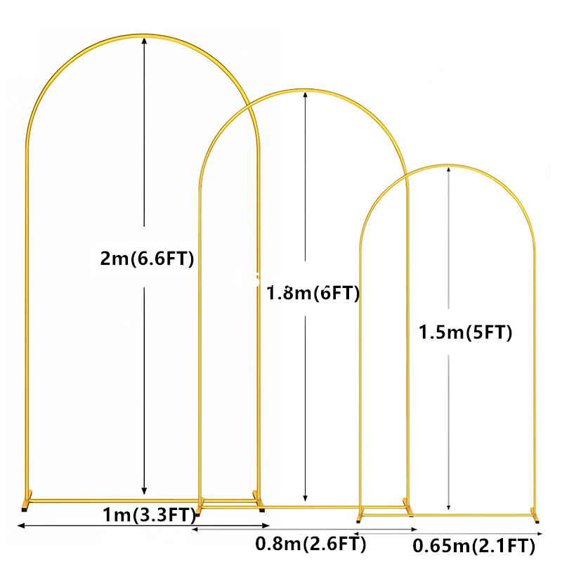 1pc Gold Metall Bogen Hintergr – Wedding Balloon Arch Bewertung und Preis
