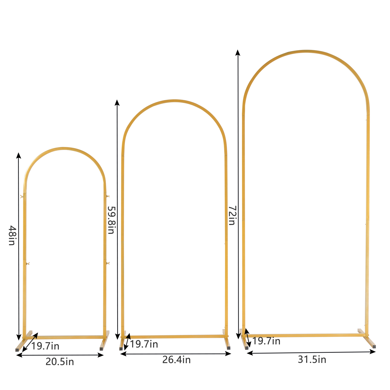3er-Pack Goldene Metallbogen-S – Wedding Balloon Arch Bewertung und Preis