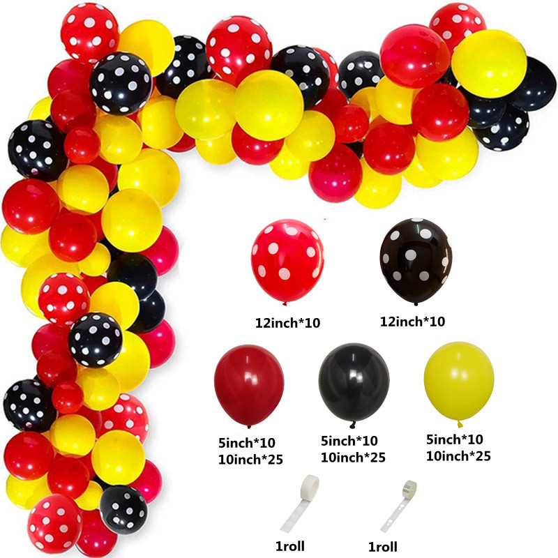 Rot Schwarz Gelb Ballon Girlan – Wedding Supply Kit Bewertung und Preis