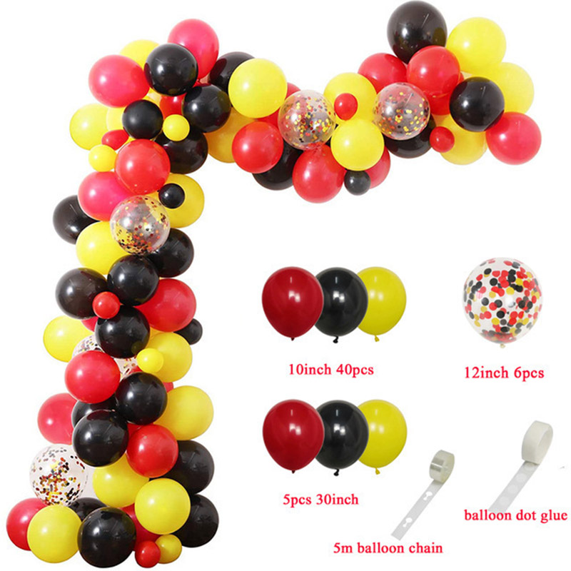 Rot Schwarz Gelb Ballon Girlan – Wedding Supply Kit Bewertung und Preis