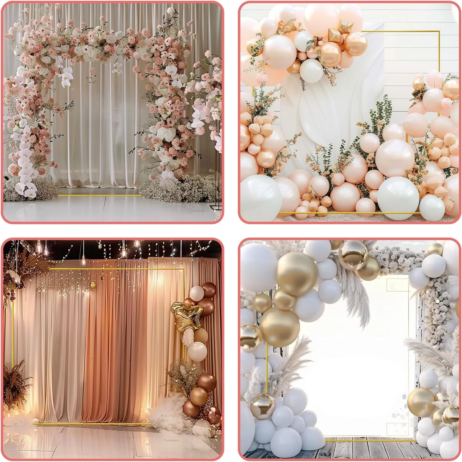 Goldene Hochzeitsbögen, quadra – Wedding Balloon Arch Bewertung und Preis